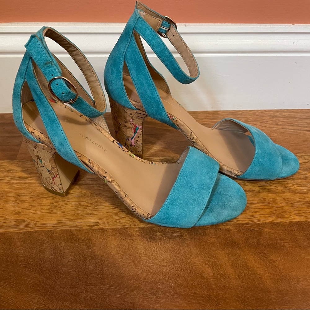 Anthropologie suede heels